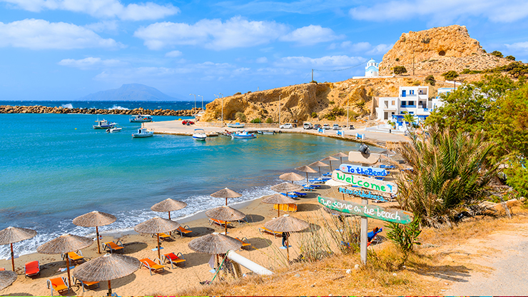 The beach of Finiki, Karpathos